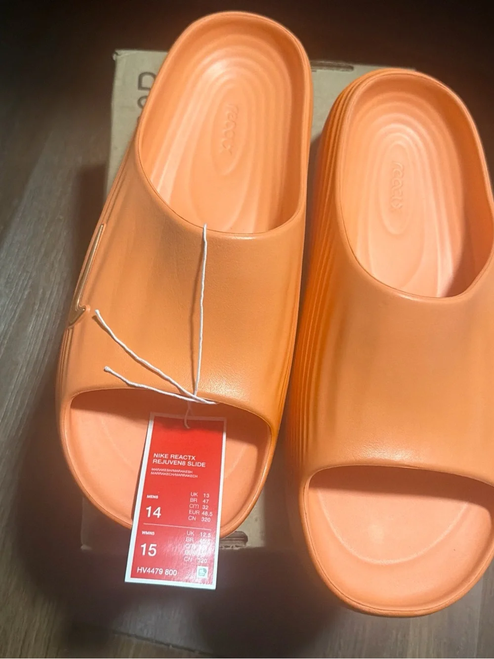 Nike ReactX Rejuven8 Men's Slide Size 14 Orange